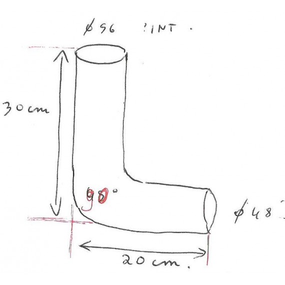 45-70mm - Riduttore 90° Silicone - REDOX