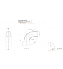 70mm - Silicone 90° gomito - REDOX